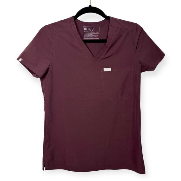 Figs chocolate brown scrubs top women's size XXs - Picture 1 of 5